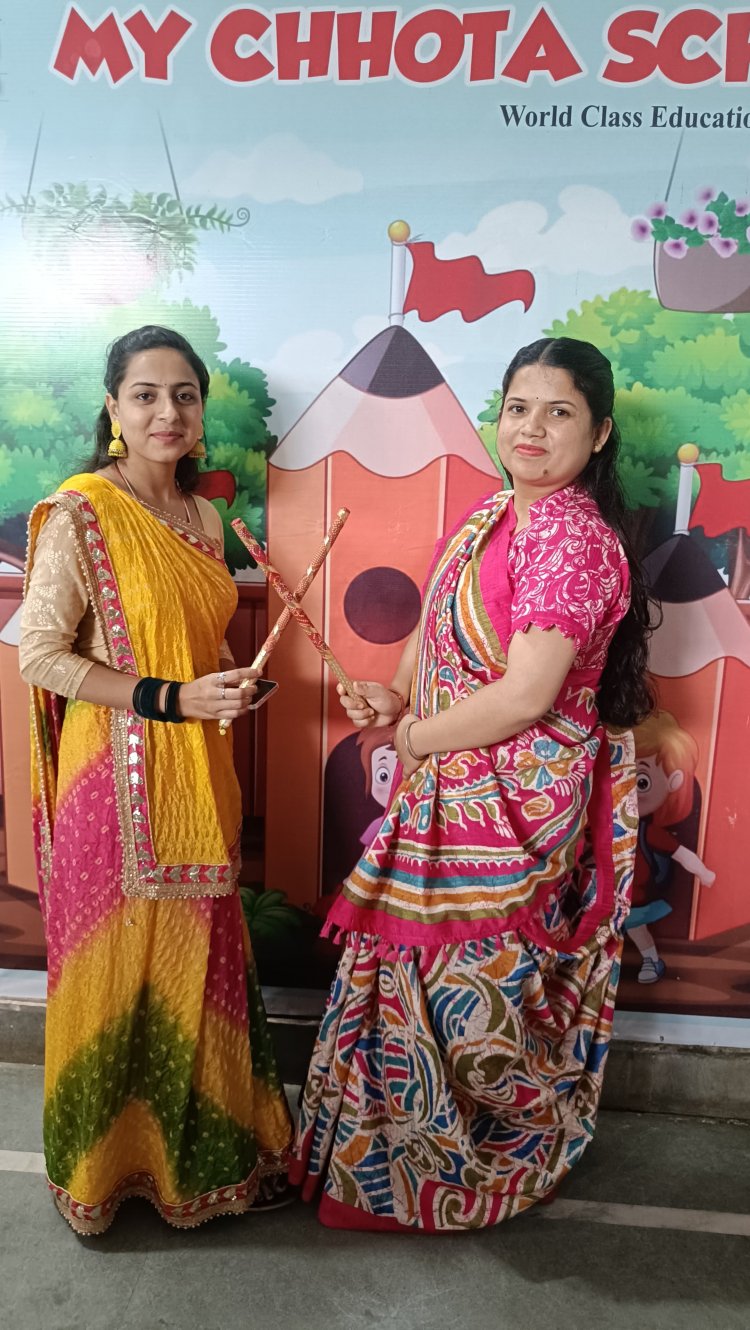 नवरात्रि में नन्हें-मुन्नों ने रचा रंगारंग गरबा महोत्सव — माय छोटा स्कूल jashpur की अनूठी पहल”*